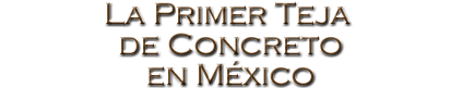 Primer teja de concreto en Mexico